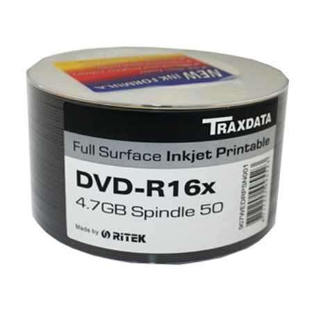 Ritek Traxdata DVD-R 16X 600PK (12 x 50) Boxed Printable