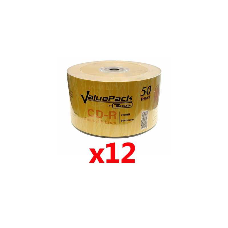 Ritek Traxdata CD-R 52X 600PK (12 x 50) Logo Ritek Traxdata CD-R 52X 600PK (12 x 50) Logo