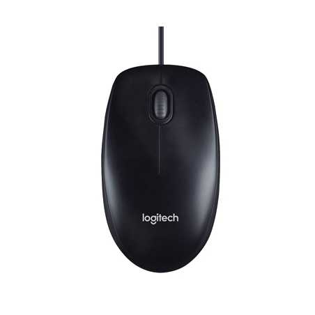 Logitech M90 Wired USB Mouse, 3-Buttons, 1000dpi and Optical Tracking, Ambidextrous Design for PC, Mac and Laptop, Black