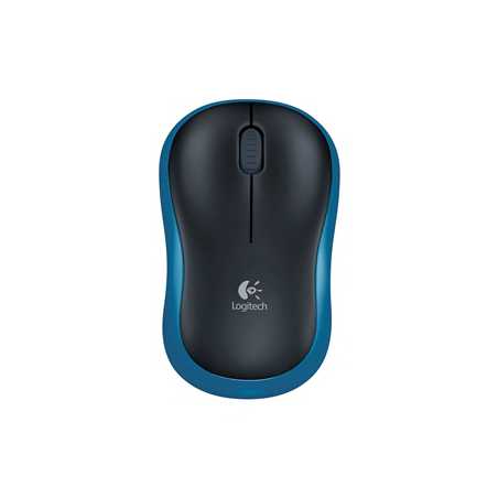 Logitech M185 Wireless Black & Blue Mouse
