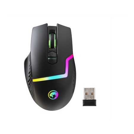 Marvo Scorpion M791W Wireless and Wired Dual Mode Gaming Mouse, Rechargeable, RGB with 7 Lighting Modes, 6 adjustable levels up 