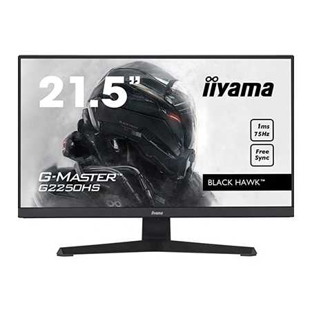 iiyama G-Master  21.5 Inch VA LCD, 75 Hz, Full HD 1920 x 1080, 1 ms, FreeSync, Full HD 1920 x 1080, 1 x HDMI, 1 x DisplayPort, 2