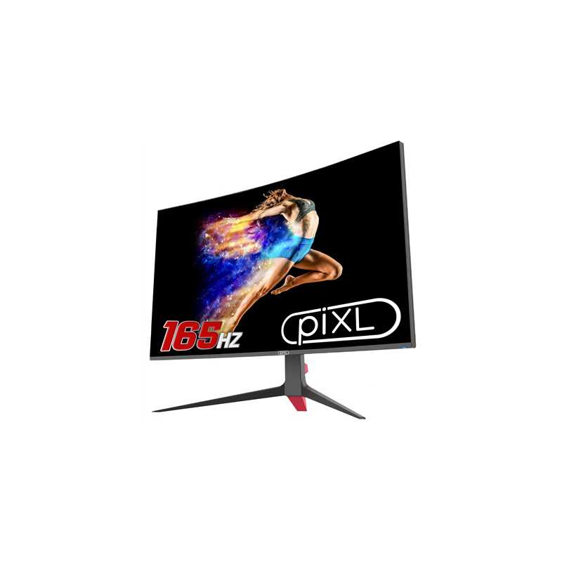 piXL CM32GF5 32 Inch Curved Gaming Monitor, 144Hz/ 165Hz, 5ms Response Time, Frameless, Freesync, G-Sync, 1920 x 1080 Full HD, D