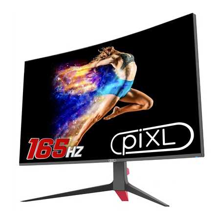 piXL CM32GF5 32 Inch Curved Gaming Monitor, 144Hz/ 165Hz, 5ms Response Time, Frameless, Freesync, G-Sync, 1920 x 1080 Full HD, D