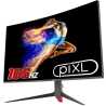 piXL CM32GF5 32 Inch Curved Gaming Monitor, 144Hz/ 165Hz, 5ms Response Time, Frameless, Freesync, G-Sync, 1920 x 1080 Full HD, D