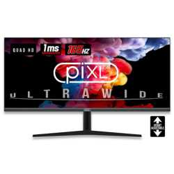 piXL 34-inch UWQHD UltraWide 165Hz Gaming Monitor with 100% sRGB Colour Gamut, Quad HD 3440 x 1440 IPS Panel & 1ms Response Time