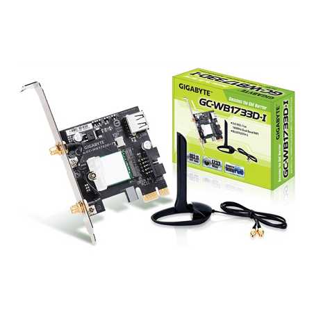 Gigabyte GC-WB1733D-I Wireless AC1750 Bluetooth 5.0 Dual Band PCI-Express WiFi Card