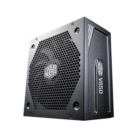 Cooler Master V850 GOLD V2 850W PSU, 135mm Silent FDB Fan, 80 PLUS Gold, Fully Modular, UK Plug, 40% Semi-Fanless Mode with Hybr