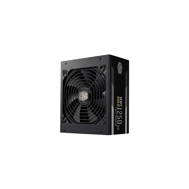 Cooler Master MWE Gold 1250 V2 ATX 3.0 1250W PSU, 140mm Silent Fan with Smart Thermal Controlling Feature, 80 PLUS Gold, Fully M