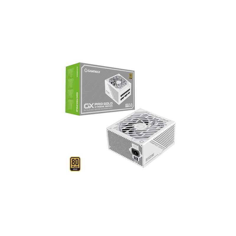 GAMEMAX GX-850W Pro Modular 80 Plus Gold ATX3.0 PCIe 5.0 White PSU With 135mm FDB Fan