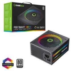 GAMEMAX RGB Smart Platinum 1300W ATX3.0 PSU, 80 PLUS Platinum, Japanese Capacitors, PCIe 5.0, Fluid Dynamic Bearing, 140mm ARGB 