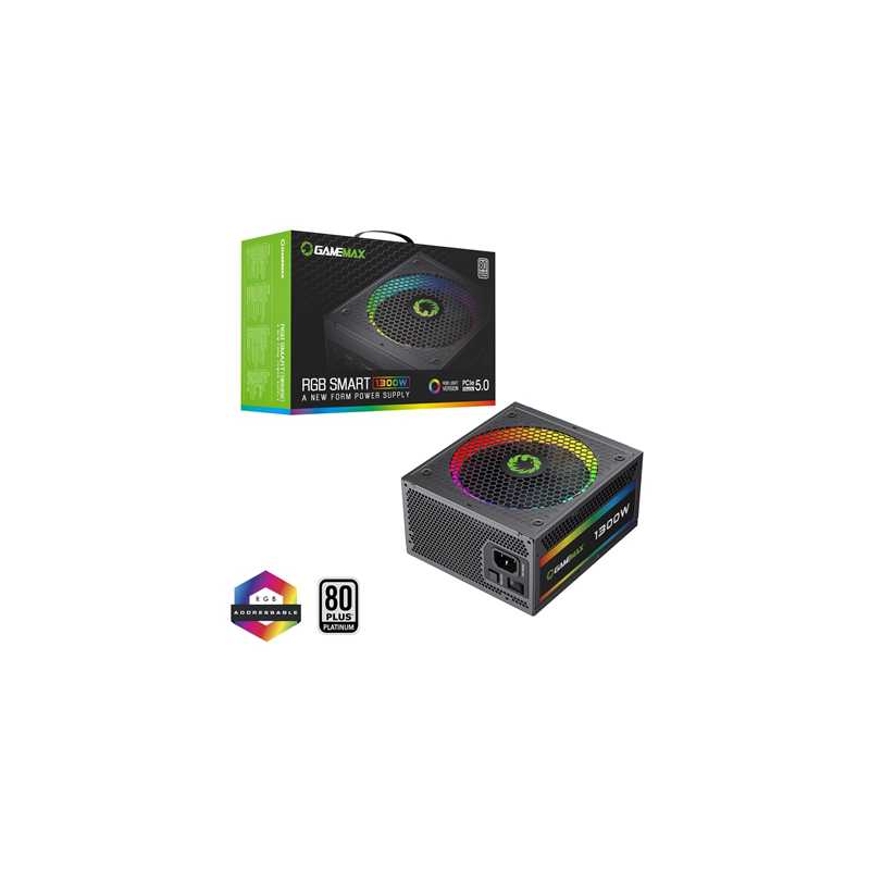 GAMEMAX RGB Smart Platinum 1300W ATX3.0 PSU, 80 PLUS Platinum, Japanese Capacitors, PCIe 5.0