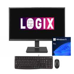 LOGIX 27 Inch Full HD Intel Quad Core All-in-One AiO Desktop PC with IPS Screen, 512GB M.2 SSD, 12GB DDR4, Integrated Graphics, 