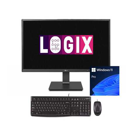 LOGIX 27 Inch Full HD Intel Quad Core All-in-One AiO Desktop PC with IPS Screen, 512GB M.2 SSD, 12GB DDR4, Integrated Graphics, 