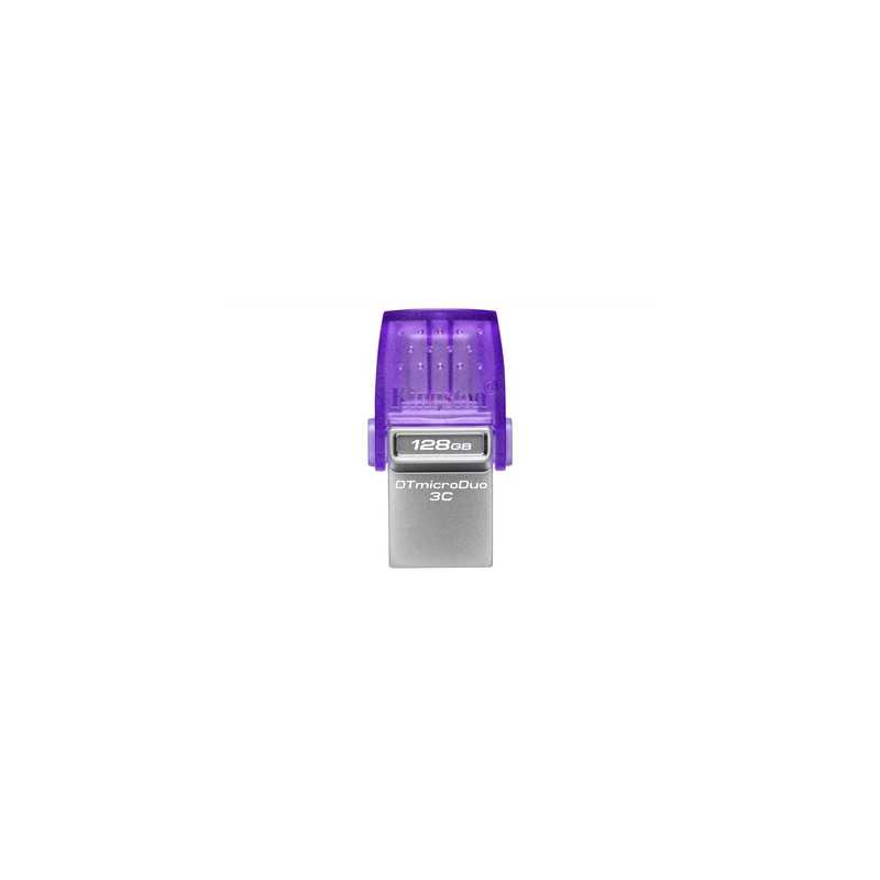 Kingston DataTraveler DTDUO3CG3/128GB 128GB MicroDuo USB OTG Flash Drive, 3C, USB-C and Type A