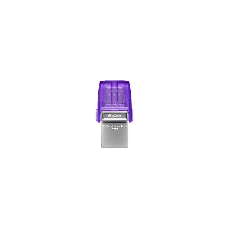 Kingston DataTraveler DTDUO3CG3/128GB 64GB MicroDuo USB OTG Flash Drive, 3C, USB-C and Type A