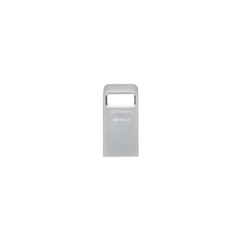 Kingston DTMC3G2/64GB 64GB DataTraveler Micro USB Flash Drive, USB 3.2, Metal Casing, Up to 200MB/s