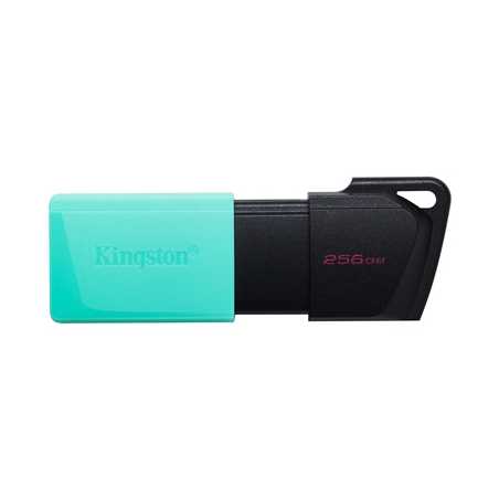 Kingston DataTraveler ExodiaM DTXM/256GB USB Flash Drive, 256GB, USB 3.2, Turquoise / Black, Moving Cap Design