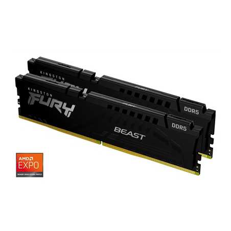 Kingston FURY Beast KF552C36BBEK2-32 32GB (2x16GB) System Memory, 5200MT/s, DDR5,CL36, DIMM, Black, AMD EXPO Certified