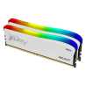 Kingston FURY Beast 16GB (2 x 8GB), DDR4, 3200 MHz, Single-rank Memory, White, DIMM, RGB