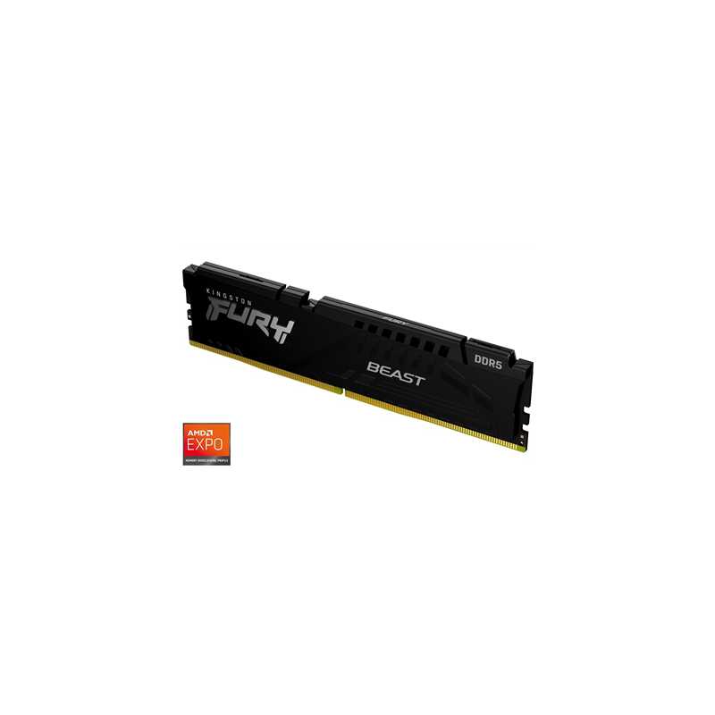 Kingston FURY Beast KF552C36BBE-16 16GB System Memory, 5200MT/s, DDR5, CL36, DIMM, Black, AMD EXPO Certified