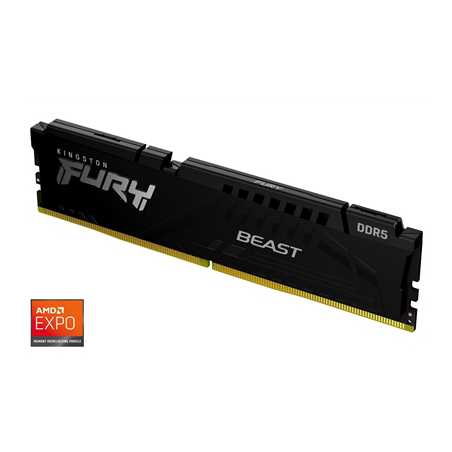 Kingston FURY Beast KF552C36BBE-16 16GB System Memory, 5200MT/s, DDR5, CL36, DIMM, Black, AMD EXPO Certified