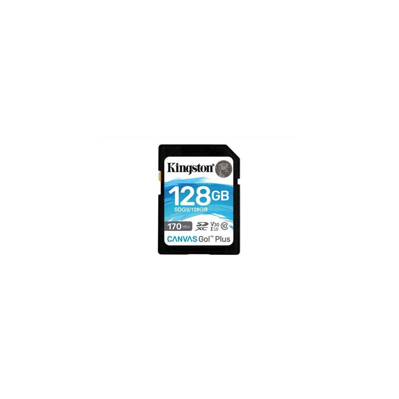 Kingston Canvas Go! Plus SDCG3/128GB 128GB Flash Card, UHS-1 (U3)