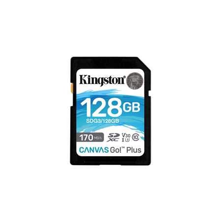 Kingston Canvas Go! Plus SDCG3/128GB 128GB Flash Card, UHS-1 (U3)