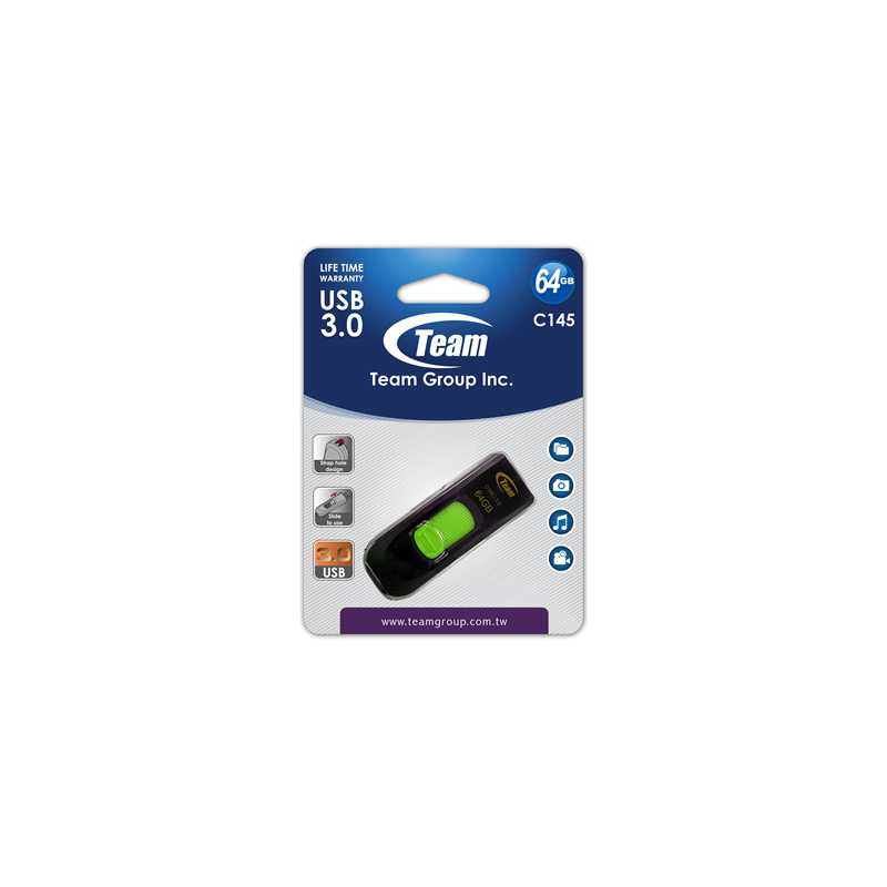 Team C145 64GB USB 3.0 Green USB Flash Drive