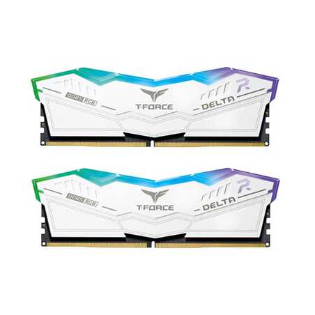 Team T-Force Delta RGB FF3D532G6400HC40BDC01 32GB 6400MHz DDR5 System Memory, 2 x 16GB, White, CL40-40-40-84 1.35V