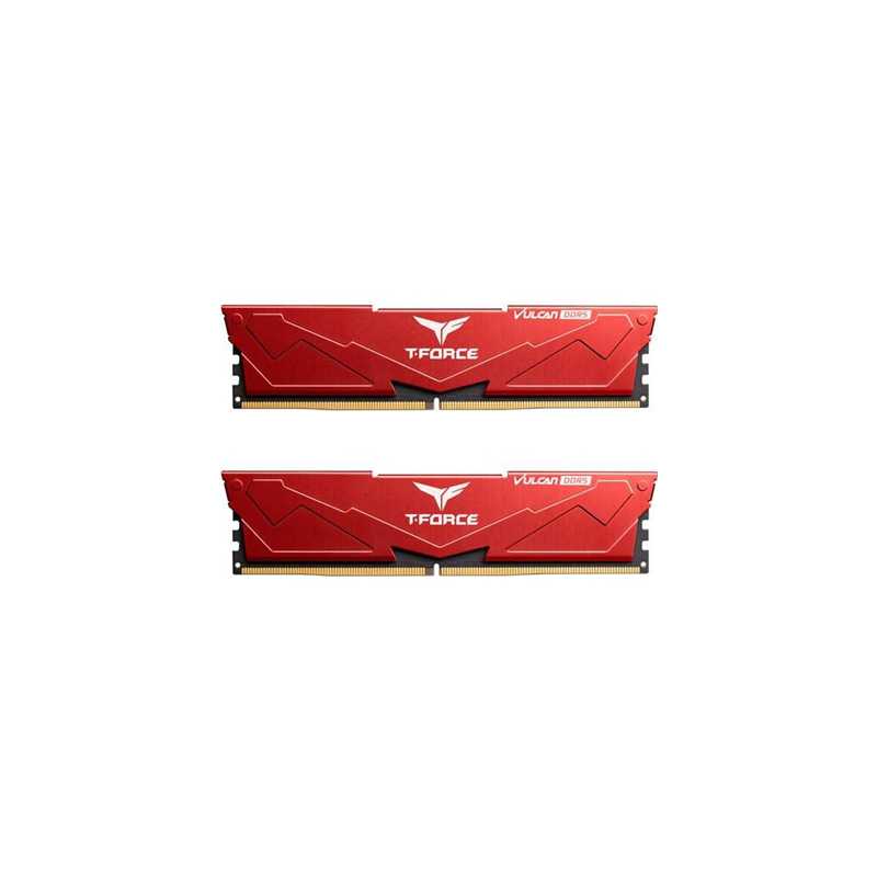 TeamGroup T-Force VULCAN Red DIMM Kit 64GB (2 x 32GB), DDR5 6000MHz System Memory