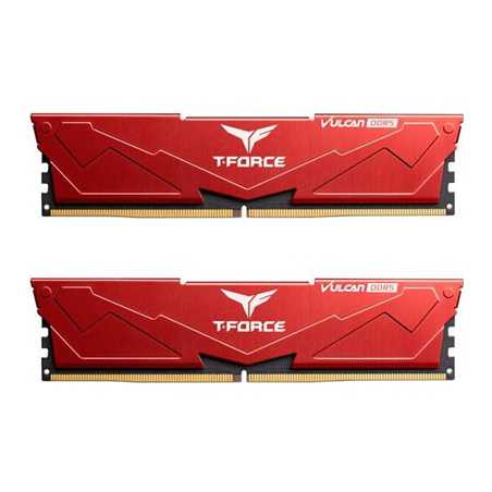 TeamGroup T-Force VULCAN Red DIMM Kit 64GB (2 x 32GB), DDR5 6000MHz System Memory