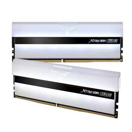 Team T-Force XTREEM ARGB 32GB White Heatsink with ARGB LEDs (2 x 16GB) DDR4 3200MHz DIMM System Memory