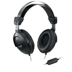 Genius HS-M505X Noise-cancelling Headset with Mic, 3.5mm Connection, Plug and Play with Adjustable Headbandand, In-line micropho