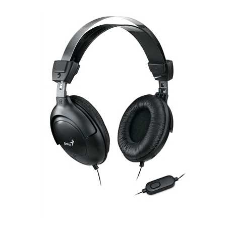 Genius HS-M505X Noise-cancelling Headset with Mic, 3.5mm Connection, Plug and Play with Adjustable Headbandand, In-line micropho