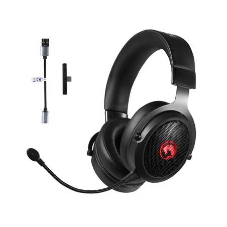 Marvo Scorpion HG9088W 2.4G and BT 5.0 Wireless Gaming Headphones, Surround Sound, 7 Colour Lighting - PC, Android, MAC OS, iOS,