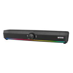 Marvo Scorpion SG-286 Bluetooth 5.3 Soundbar, Stereo Sound, USB Powered, Connect Wired, USB or Bluetooth, 7 Colour RGB Lighting,