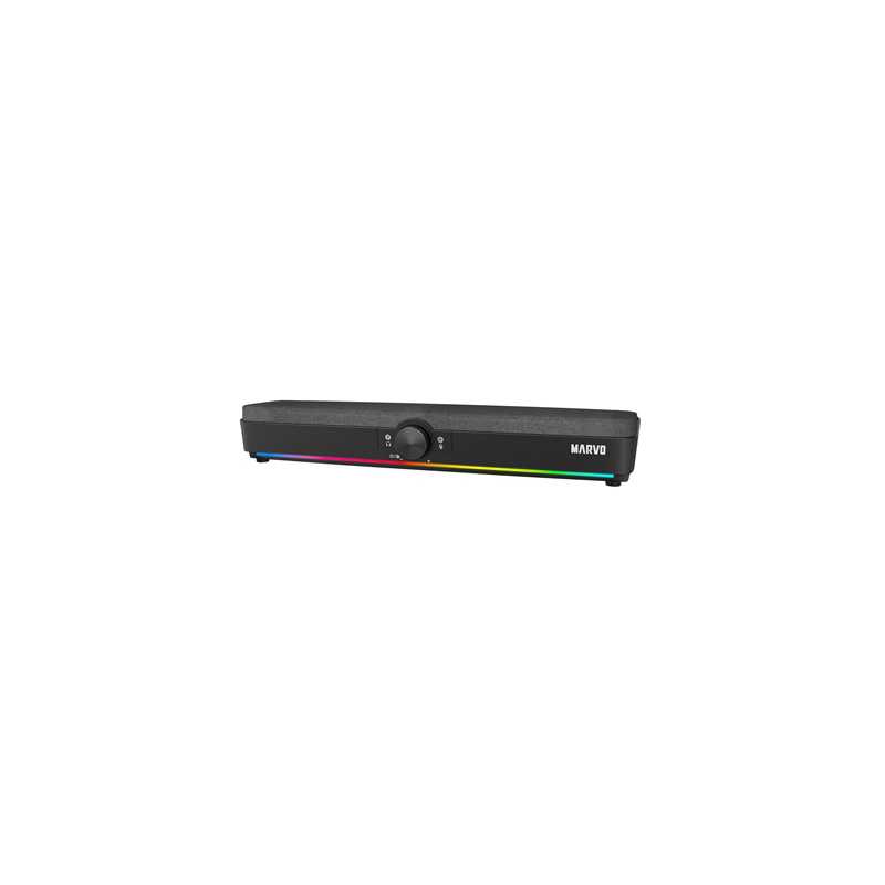 Marvo Scorpion SG-286 Bluetooth 5.3 Soundbar, Stereo Sound, USB Powered, Connect Wired, USB or Bluetooth, 7 Colour RGB Lighting,