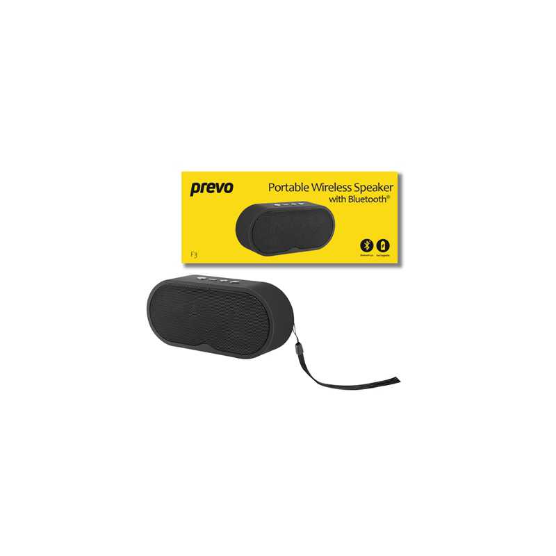 Prevo F3 Portable Wireless TWS Rechargeable Speaker with Bluetooth, SD card compatibility up to 32GB, FM Radio, Hands-Free Calli
