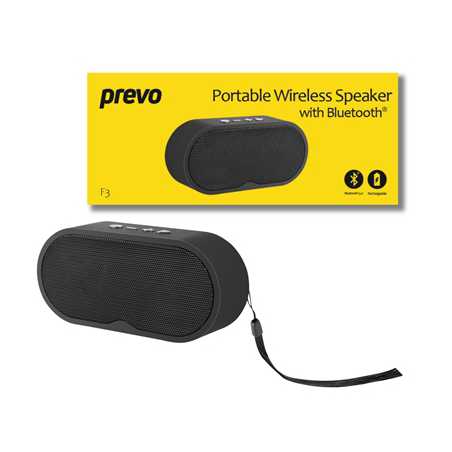 Prevo F3 Portable Wireless TWS Rechargeable Speaker with Bluetooth, SD card compatibility up to 32GB, FM Radio, Hands-Free Calli