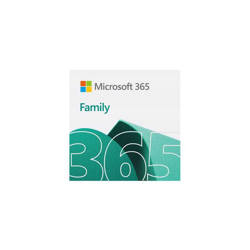 Microsoft 365 Family Medialess 2021 Latest Version - 1 Year Subscription 6 Users  - Electronic Download ESD
