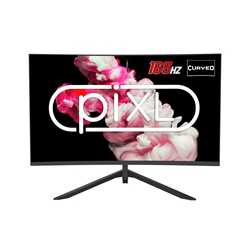 piXL CM27GF6D 27 Inch Curved Frameless Monitor, 165Hz, 6ms Response Time, HDR, Frameless, 1920x1080 Full HD, HDMIx2, Display Por