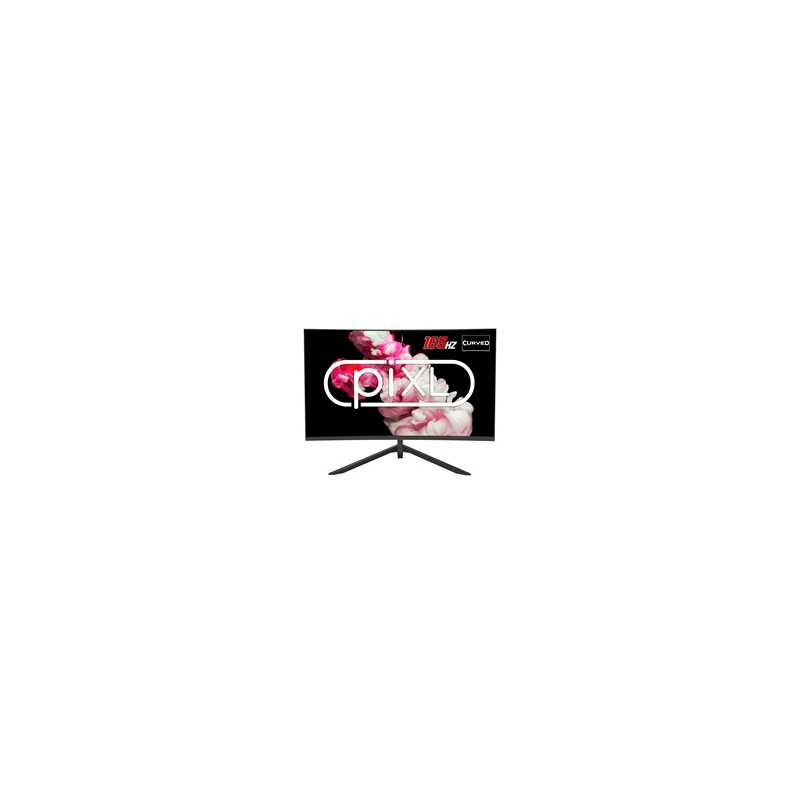 piXL CM27GF6D 27 Inch Curved Frameless Monitor, 165Hz, 6ms Response Time, HDR, Frameless, 1920x1080 Full HD, HDMIx2, Display Por