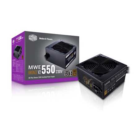 Cooler Master MWE Bronze V2 550W 230V 120mm HDB Fan 80 PLUS Bronze PSU