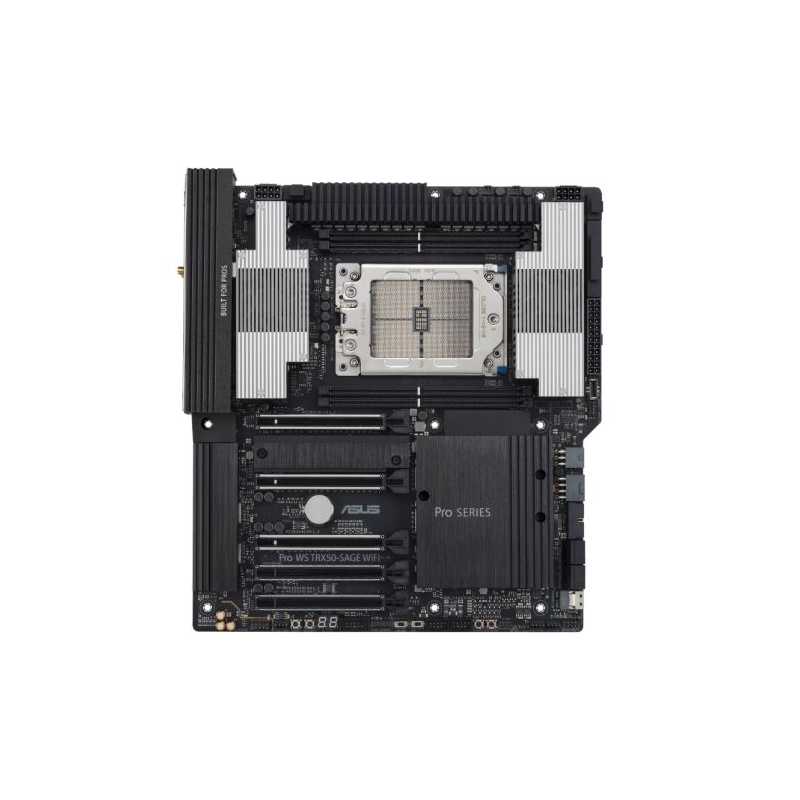 Asus PRO WS TRX50-SAGE WIFI, Workstation, AMD TRX50, sTR5, CEB, 4 DDR5 ECC, Wi-Fi 7, 10G & 2.5G LAN, SlimSAS, PCIe5, 3x M.2