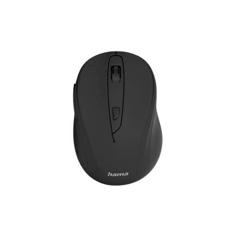 Hama MC-400 V2 Compact Wireless Optical Mouse, 6 Buttons, 800-1600 DPI, Black