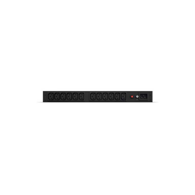 CyberPower PDU20BHVIEC12R Basic Power Distribution Unit, 1U Vertical/Horizontal Rackmount, 1x IEC C20 Input, 12 Outlets, Overloa