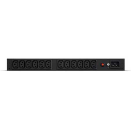 CyberPower PDU20BHVIEC12R Basic Power Distribution Unit, 1U Vertical/Horizontal Rackmount, 1x IEC C20 Input, 12 Outlets, Overloa