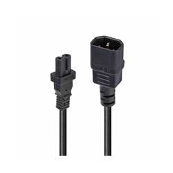 Lindy 1m IEC C14 to IEC C7 (Figure 8) Power Cable Black