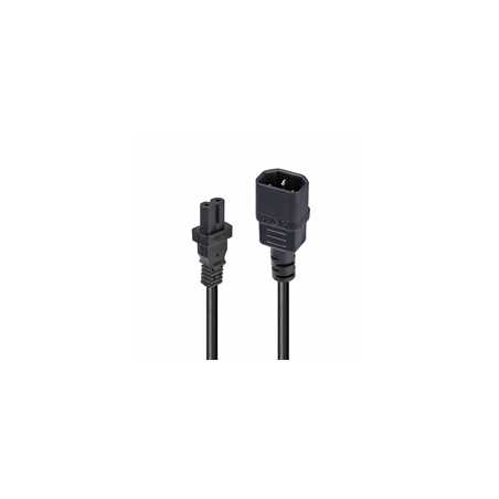 Lindy 1m IEC C14 to IEC C7 (Figure 8) Power Cable Black